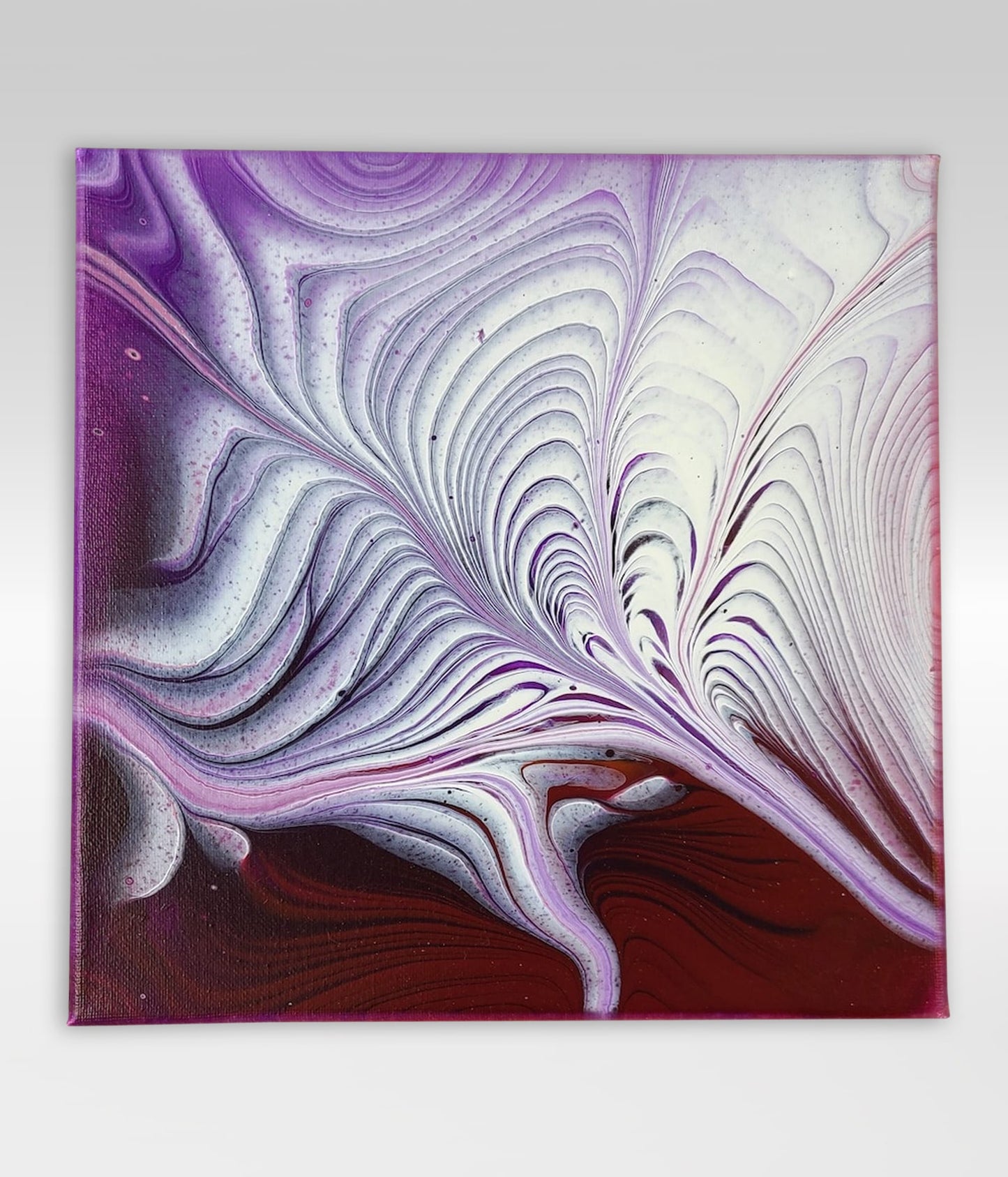 Web Foot – 10 x 10 Acrylic Pour Painting On Canvas