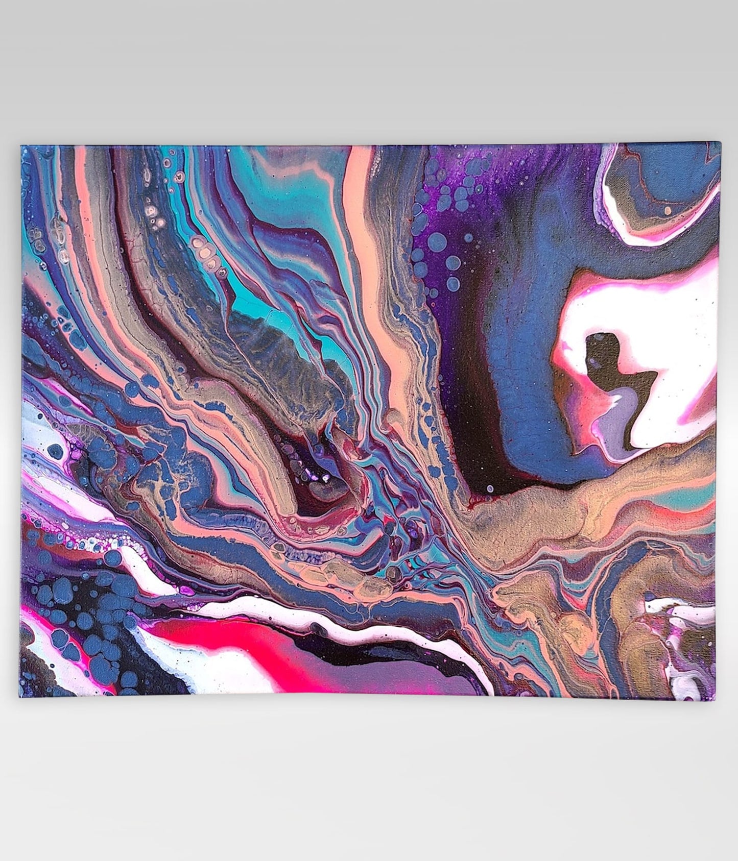 You See Nothing – 16 x 20 Acrylic Pour Painting On Canvas