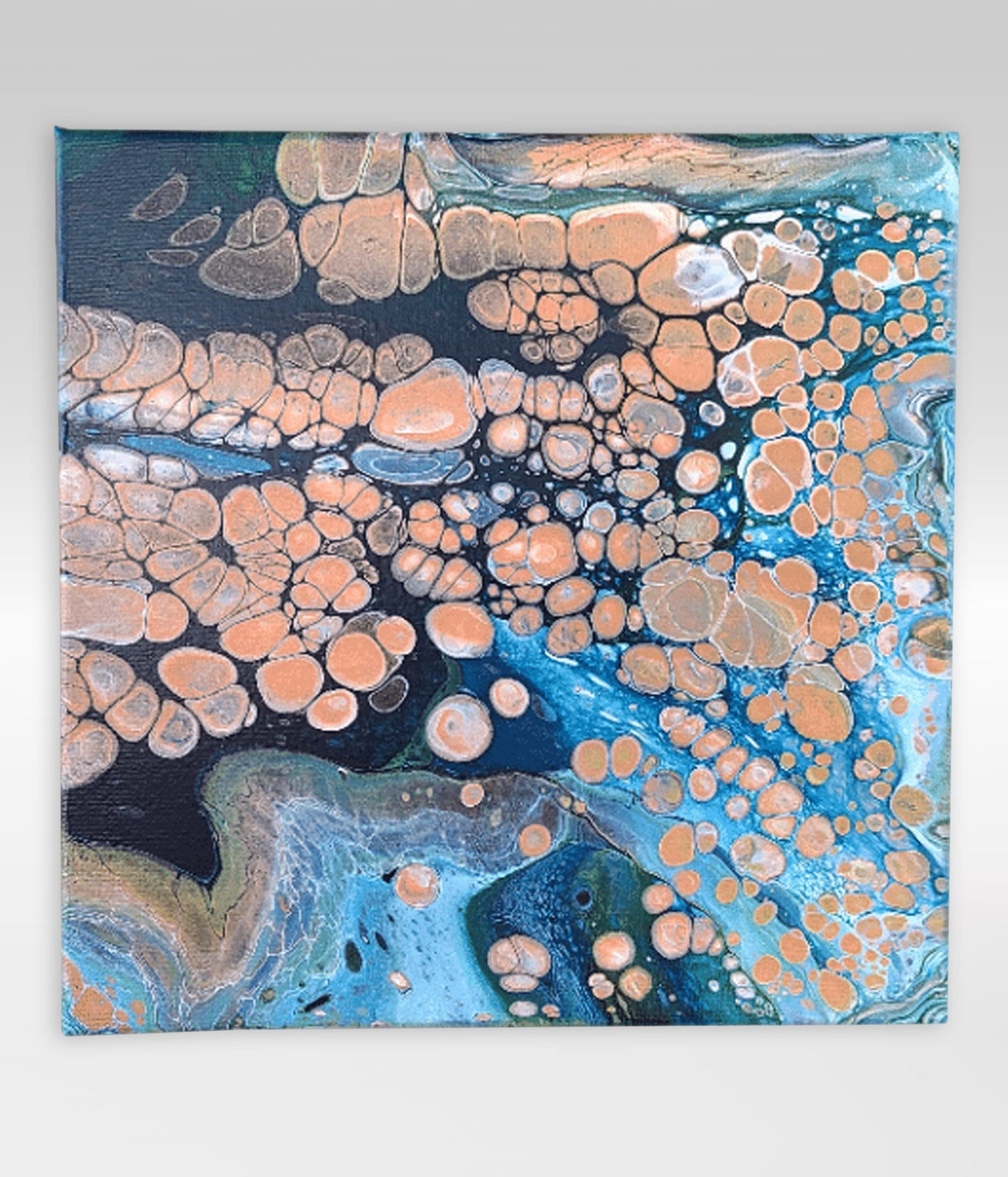 You’re An Asp – 10 x 10 Acrylic Pour Painting On Canvas